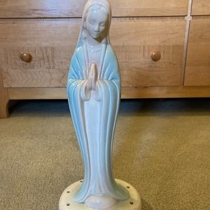 12.5" VINTAGE VIRGIN MARY MADONNA CERAMIC STATUE FIGURE